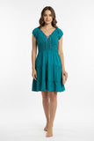 Roxana  Short Dress with sleeves