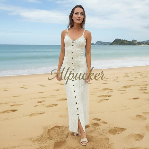 Alpucker Maxi Dress
