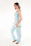 Alpucker  Long Halter Jumpsuit