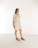 Button dress with short sleeve